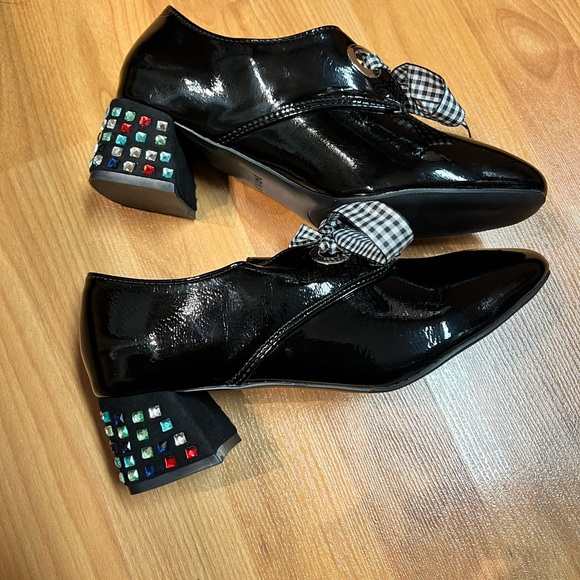 NWOT - Rhinestone Décor Blocked Heel Shoes (Size 7.5) - Picture 3 of 11